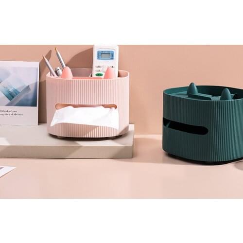 Creative Tissue Storage Box Multifunctional Sundries Storage Ontainer Living Room Stationery Organizer Box for Home Office