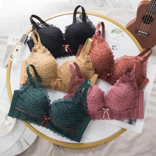 Lace Adjustable Push Up Women Bra Sexy Lingerie Comfortable Breathable Wireless Underwear Girl Brassiere Bralette