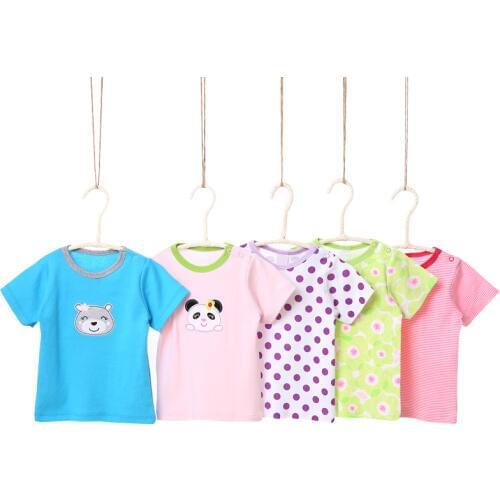 Summer Baby Boys T Shirt Cartoon Print Cotton Tops Tees T Shirt For Kids Children Outwear Clothes 3-24M Wholesale for Hot Season