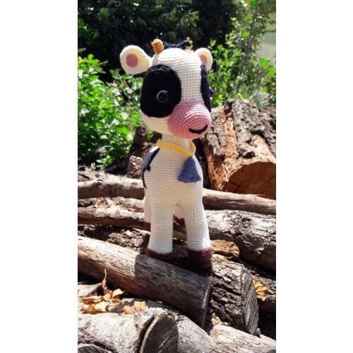 Cute Calf Amigurumi Toy TOTALLY ORGANIC AND HAND YAPIMIDIR. LENGTH: 27 CM WIDTH: 23CM