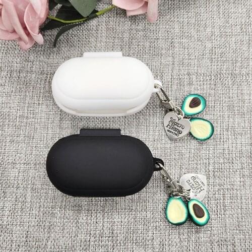 Cute Soft Case for Samsung Galaxy Buds / Buds+ Plus Cover Wireless Bluetooth Earphone Protect Case Accessories Avocado Key Ring