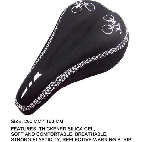 MTB Road Bike Bicycle Soft Saddle Thickened Silicone Seat Cover Cushion Mat