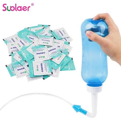 Nasal Irrigator Nasal Wash Cleaner Nose Cleaning Bottle Neti Pot Avoid Allergic Rhinitis Sinus Rince With Nose Cleaner Salts
