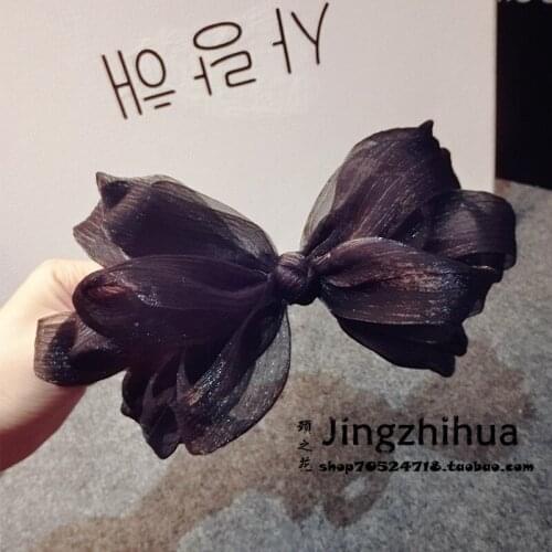South Koreas Dongdaemun New Lace Oversized Bow Hairpin Fashion Sweet Top Clip Spring Clip Liu Hai Clip