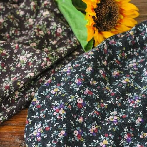 One meter High quality pure cotton fabric plants and flowers sewing Shirt Dress Gown windbreaker tissu
