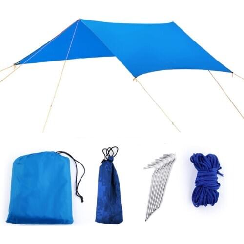Outdoor Camping Ultralight Tarp Awning Beach UV Sun Shelter Camping Canopy Hammock Waterproof Shade Tents 3mx3m