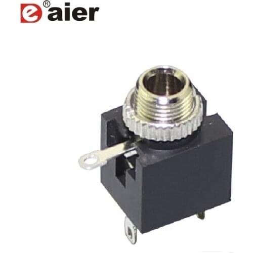 500PCS 2.5MM/3.5MM DC Jack PCB Female Headphone Jack Connector Audio Jack Metal Head 0.5A 30VDC Black Housing