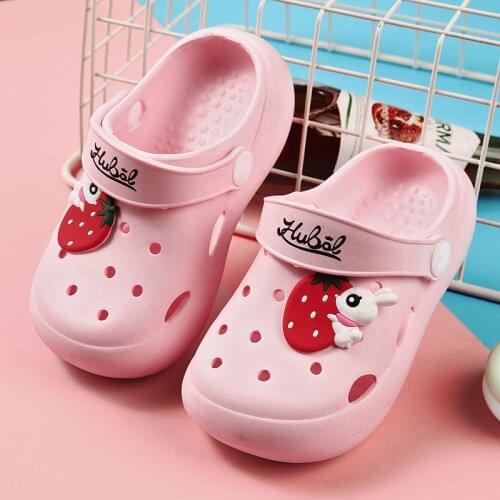 NIU Summer Childrens Slippers For Boys Girls Slippers Bunny Waterproof Baby Non-Slip Beach Sandals Kids Home Bathroom Shoes