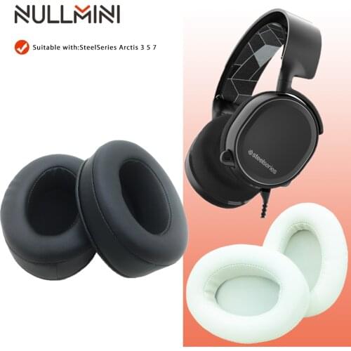 NullMini Replacement Earpads for SteelSeries Arctis 3 5 7 Headphones Leather Sleeve Earphone Earmuff