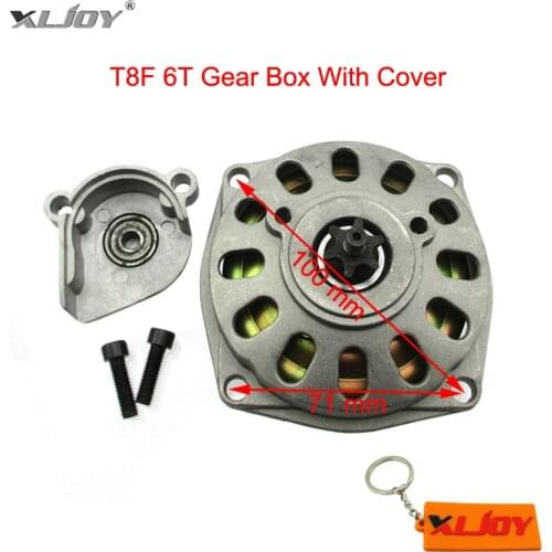 T8F 6T Tooth Clutch Drum Gear Box With Cover For 2 Stroke 47cc 49cc Mini Pocket Bike Minimoto ATV Quad Go Kart Cart Motorcycle