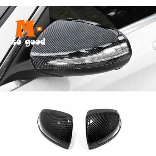 ABS For Mercedes Benz B C E S GLB GLC Class W205 W213 Car Side Door Rearview Turning Mirror Cover Trim accessories 2pcs LHD