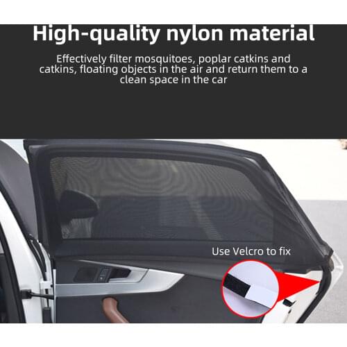 Vehemo 2pcs SunShade Car Ice Silk Material Windshield Sunshade Window Covers UV Protection Shade Curtain Vehicle Sunshademesh