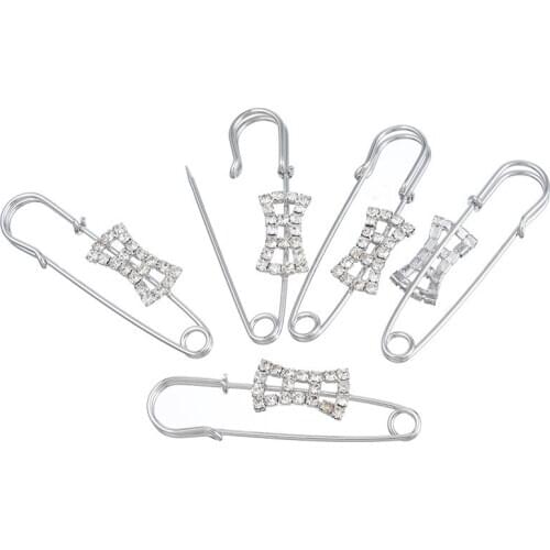 Vintage Crystal Brooch Pin Dress Rhinestone Decoration Buckle Brooches For Men Women Pins Accessories Clips 10 pcs/lot