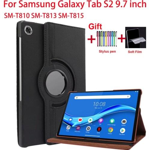 360 Degree Rotating Case For Samsung Galaxy Tab S2 9.7 inch SM-T810 SM-T813 SM-T815 Stand Case Protective CoverTablet Funda