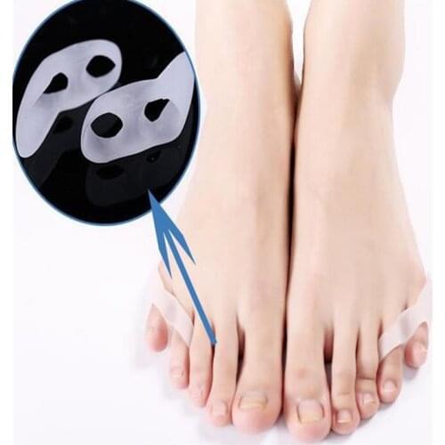 1Pair Hallux Valgus Silicone Correction Gel Foot Care Toe Separator Little Finger Protector Bunion Adjuster Pedicure Tools