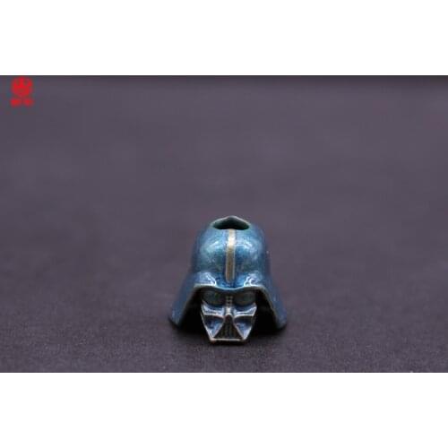 1PC Blue Retro Brass Copper EDC Paracord Beads Lanyard Pendants Knife Beads Umbrella Rope Cord Necklace Bracelet Beads Pendant