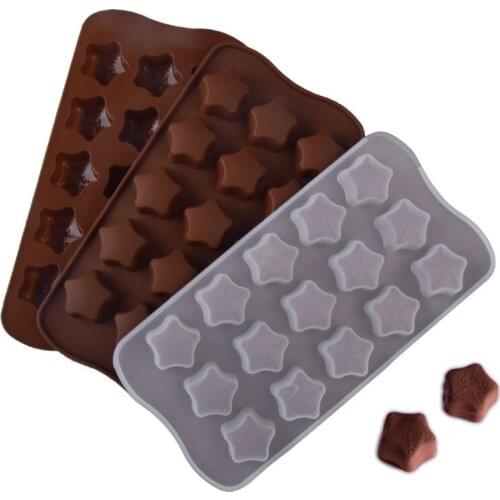 15 Holes Stars Shaped Silicone Mold Cake Chocolate Cookies Candy Kitchen Mode For Baking DIY Bakery Silicone Mould Cake Tools