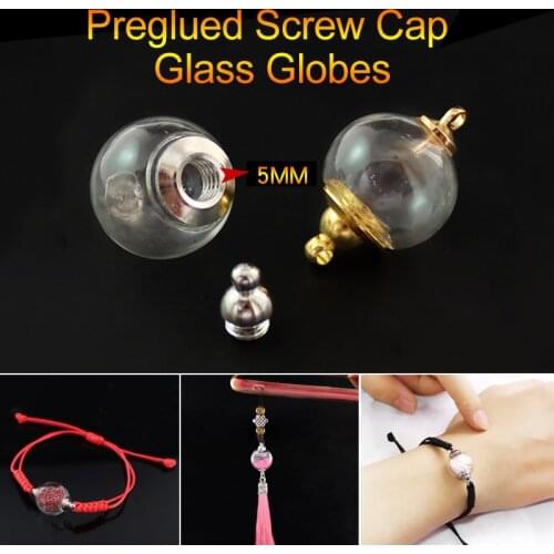 3PCS Hollow Fillable Glass Bottle Locket Hair Pendant Bracelet Glass Terrarium DIY Urn Cremation Jewelry Keepsake Memorial Gift