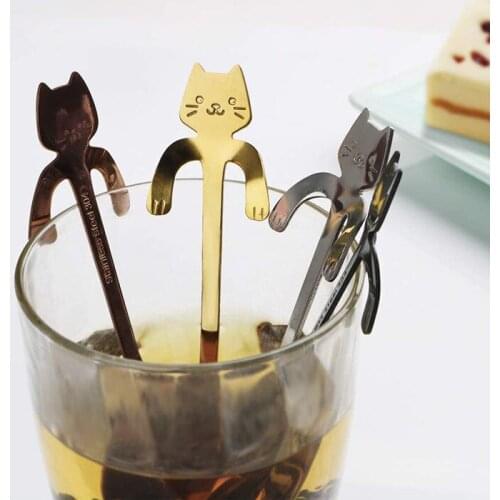 304 Stainless Steel Cute Cartoon Spoon Tableware Flatware Portable Tableware Creative Cute Cartoon Baby Spoon Dinnerware