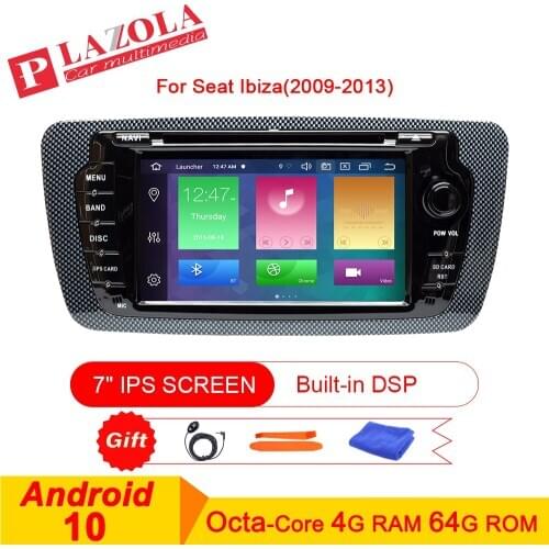 Android 10 DSP WIFI Car Stereo DVD Radio Player Navigation GPS For Seat Ibiza 2009 2010 2011 2012 2013 double din CarPlay 7inch
