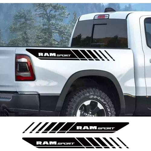 Car Stickers For Dodge RAM Sport Pickup Rear Trunk Side Decals Truck Graphics Letters Vinyl Decor Cover Auto Tuning Accessories