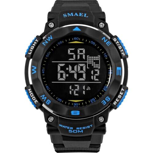 Fashion Men Watches SMAEL Brand Digital LED Watch Military Male Clock Wristwatch 50m Waterproof Dive Outdoor Sport Watch WS1235