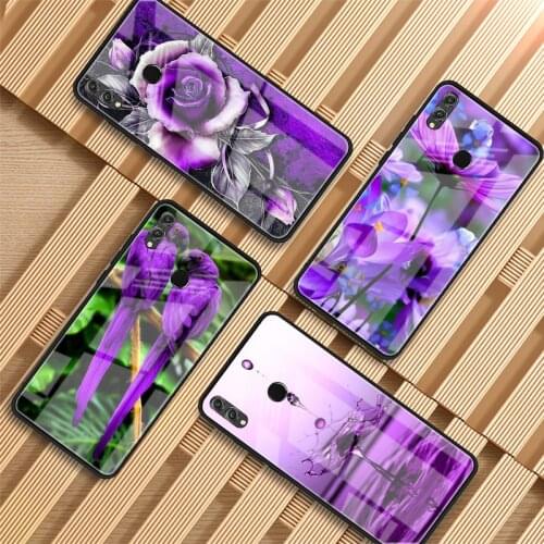 Infinity on purple Tempered Glass Phone Case For Huawei P20 P30 lite P20 P30 PRO MATE20 lite MATE20PRO Honor 10