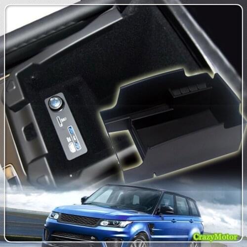 Car organizer For Land Rover Executive Range Rover Sport 2014-2017 Car central armrest storage box glove case Auto accessories