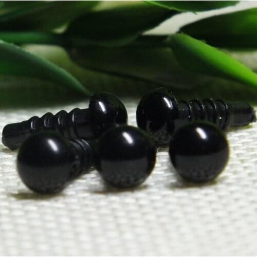 1000pcs Black Plastic Doll Eyes Safety Eyes 8mm For toys Teddy Bear Stuffed Toys Snap Animal Puppet Dolls Craft Eye Amigurum