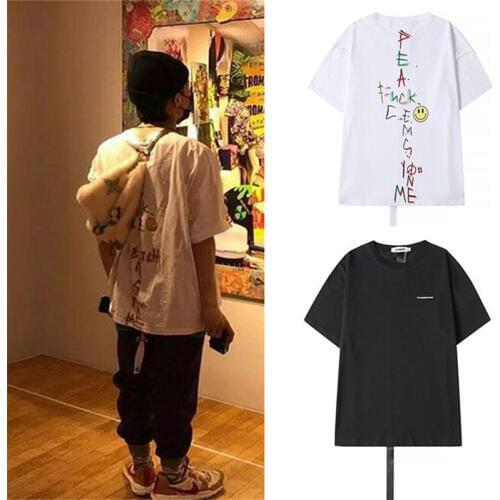 Kpop BIGBANG GD Incheon Airport Same Tshirt G-Dragon Cotton Short Sleeve Fashion Unisex Summer Tops
