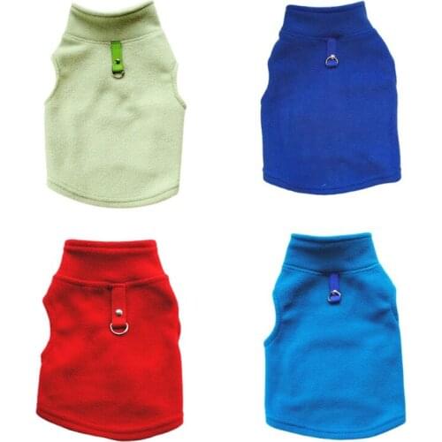 Pet Dog Jacket Autumn Winter Fleece Vest For Cold Weather Dog Warm Sleeveless Shirt For Small Medium Dogs