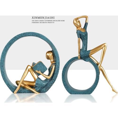 Home Furnishing TV cabinet cabinet room porch decoration character of modern home decoration accessories Figure sculpture statue