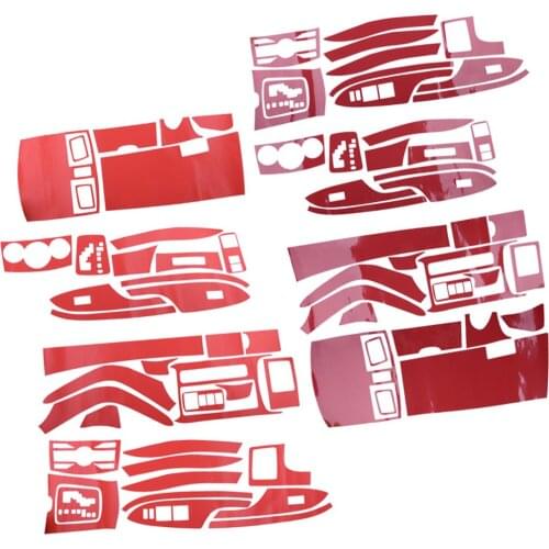 1 Set LHD Car Center Console Trim Cover Sticker Red PVC Decor Fit for Toyota Corolla 2007 2008 2009 2010 2011 2012 2013 3D/5D