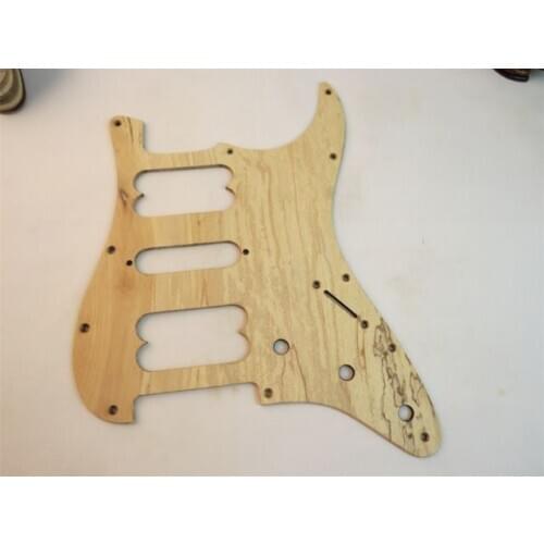 Unfinished hand made maple wood STRAT GUITAR HSH Pickguard #3243