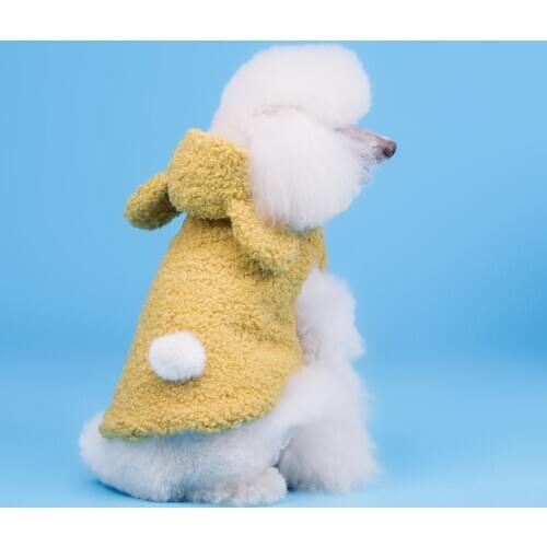 INS New Korean Cute Rabbit Dog Clothes For Small Dogs Sweater Hoodies Pet Winter Designer Suit Cat Yorkies Puppy Costume Teddy