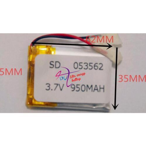 Tablet battery Size 053562 3.7V 950mah Lithium polymer Battery with Protection Board For MP4 MP5 GPS Digital Products Free S