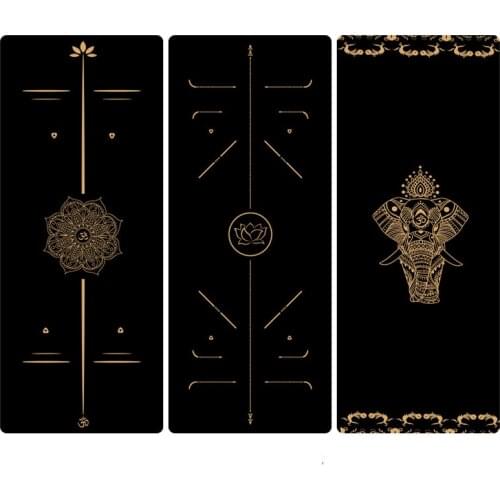 Premium 6mm Thick Yoga Mat Non Slip Ultra Dense Eco Friendly Body Alignment Gold Line Workout Mat for Yoga Pilates Exercises