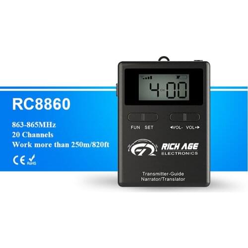 Professional Audio Guide System WIreless Portable Microphone Transimitter and Receiver for Businesss