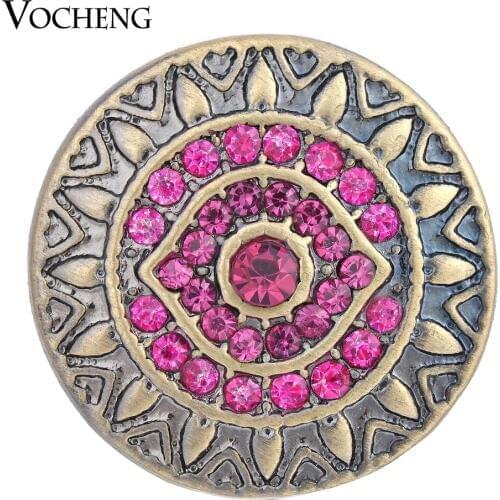 Vocheng Ginger Snaps Button with Rhinestone 18mm Bronze Vintage Jewelry Vn-1377