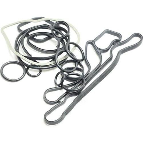 15Pcs Engine Oil Cooler Repair Kit Gasket Seal Full Suit Heat Exchanger Gaskets 55354071 55571687 For Chevrolet Aveo Cruze