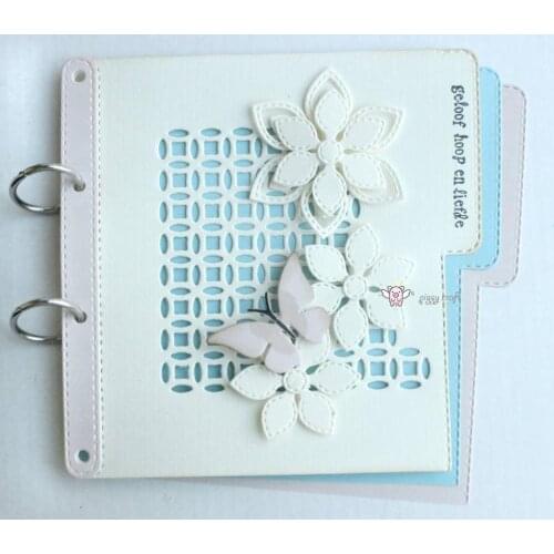 Mmao Crafts Metal Steel Cutting Dies 6Pcs Book edge decoration Stencil For DIY Scrapbooking Paper/photo Cards Embossing Dies