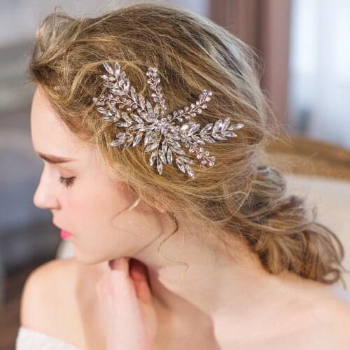 Luxury Crystal Bridal Hair Clip Vintage Handmade Hair Ornaments Europe and America Headpiece Wedding Hair Accessories 2017