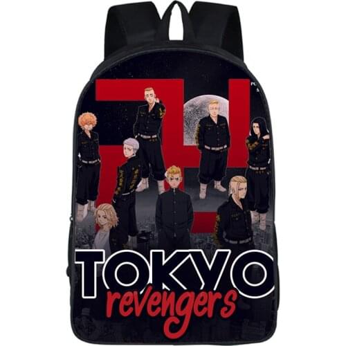 Tokyo Revengers Backpack Japanese Style Anime Cosplay Unisex School 3D Character Print Shoulder Travel Laptop Polyester Bags