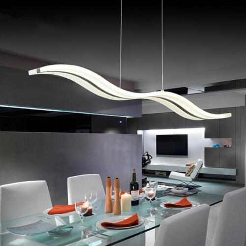 Modern Creative Lights Simple Acrylic Light Fish-line Wave LED Chip Light for the bar Restaurant Coffee Shop FREE SHIPPING