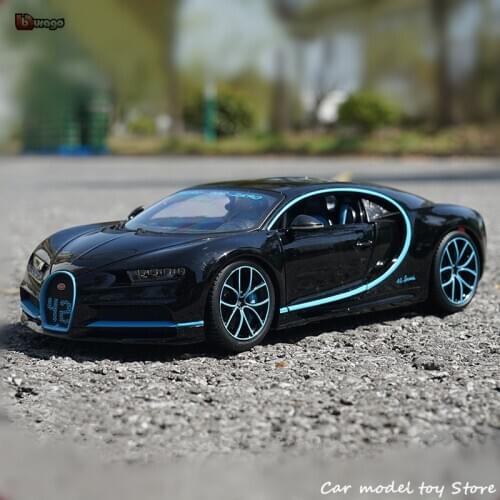 Bburago 1:18 Bugatti chiron sports car Alloy Retro Car Model Classic Car Model Car Decoration Collection gift