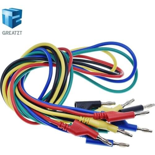 GREATZT 1M 4mm Banana to Banana Plug Test Cable Lead for Multimeter Red Yellow Black Blue Green 5 Colors
