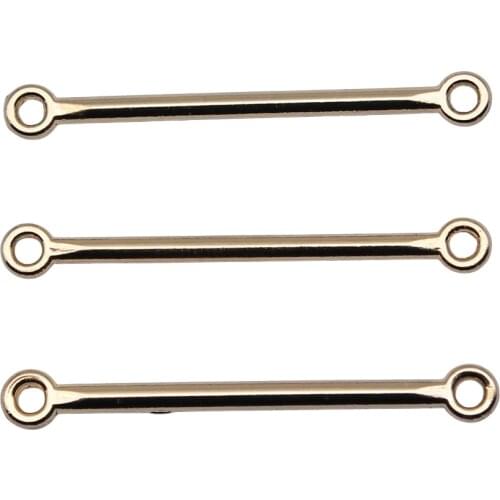 WYSIWYG 10pcs 5x40mm Long Strip Bar Charms Pendant DIY Jewelry Findings High Quality KC Gold Tone For Earring Making