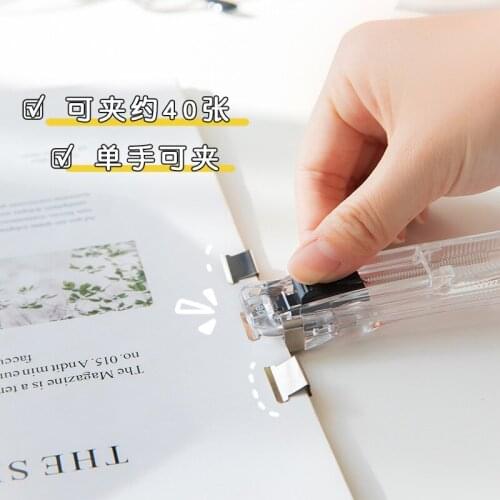 Deli Push clamp Office Stationery Binder Paper Clip Student Supplies Do Not Hurt Paper Test Paper Folder Paper Clamp Paper Clips