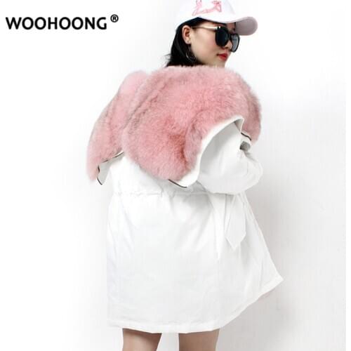Fox down jacket Winter Clothes New Real Fur Coat Women Natural Fox Coat Angel Wings Fashion Korean Bat Style Loose