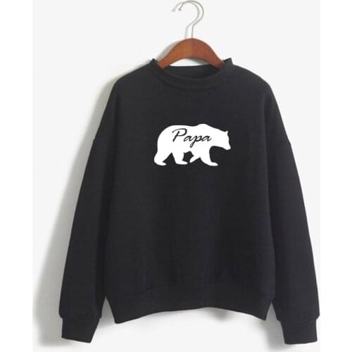 Fashion Brand PAPA BEAR print O-neck Sweatshirt Clothes Sweatshirt hoodies 80s 90s Women Autumn Winter Hip Hop Hooded